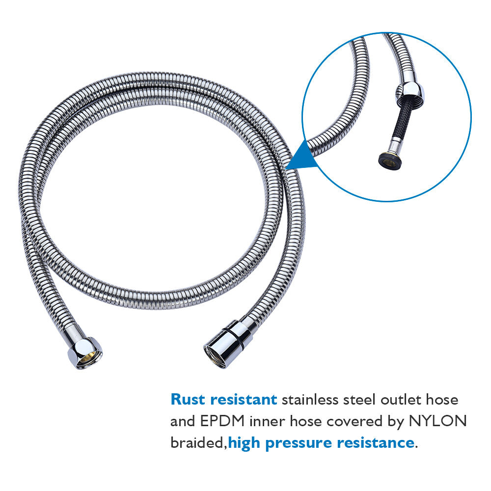 Decaura Bidet Spray Kit Handheld 2-Mode Sprayer Stainless Steel Shattaf Diverter