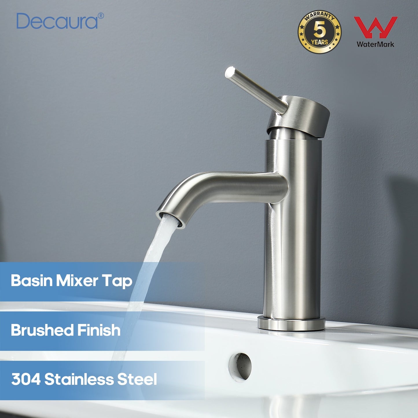 Decaura Bathroom Basin Mixer Tap Vanity Faucet Single Handle Tapware Tall/Small