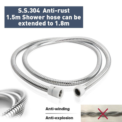 Decaura Hand Held Shower Head 5-Mode Sprayer with 1.5m flexible Shower Hose