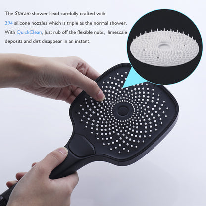 Decaura Hand Held Shower Head 3/4/5-Mode Spray Bathroom Round/Square Bathroom