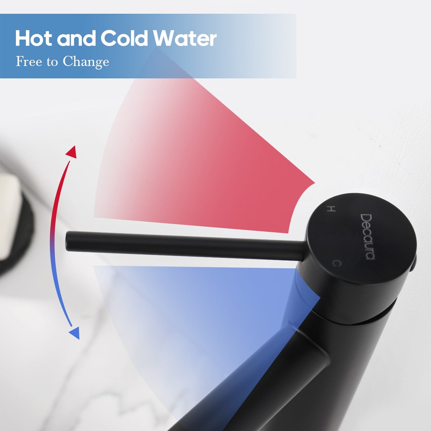 Decaura Bathroom Basin Mixer Tap Stainless Steel Round Chrome/Brushed/Black/Gold