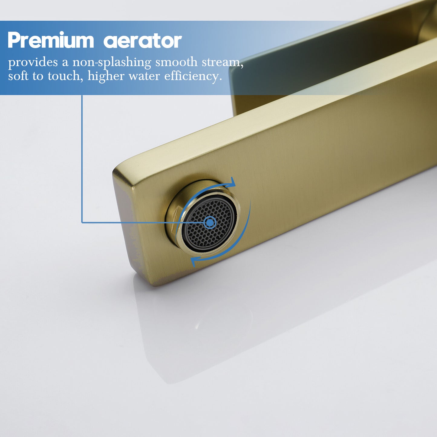 Decaura Bathroom Basin Mixer Tap Brushed Gold Tall Vanity Faucet 304mm high