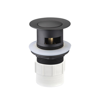 Basin Pop Up Waste Plug With Overflow 32/40mm Black Bathroom Vanity Stainless
