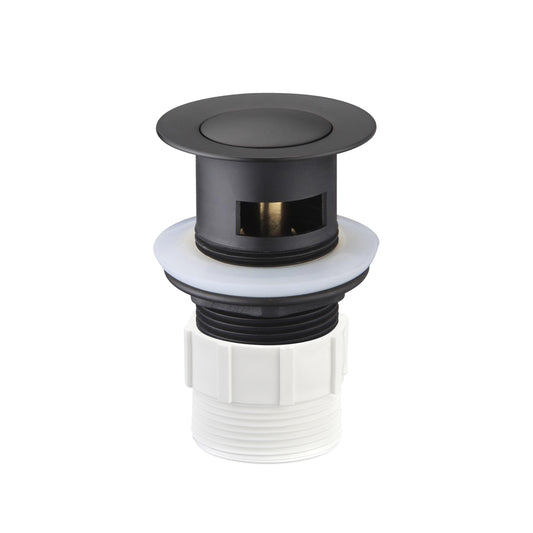 Basin Pop Up Waste Plug With Overflow 32/40mm Black Bathroom Vanity Stainless