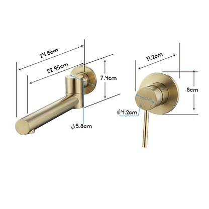 Decaura Bath Spout Wall Water Spout Basin Shower Mixer Taps Tapware Set Bathroom