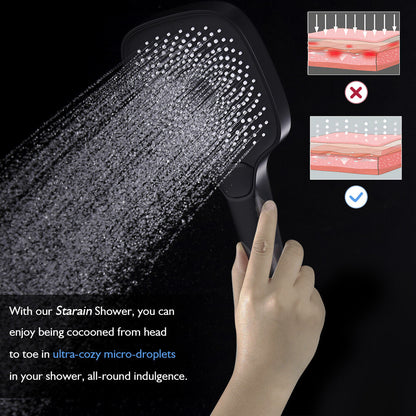 Decaura Hand Held Shower Head 3/4/5-Mode Spray Bathroom Round/Square Bathroom