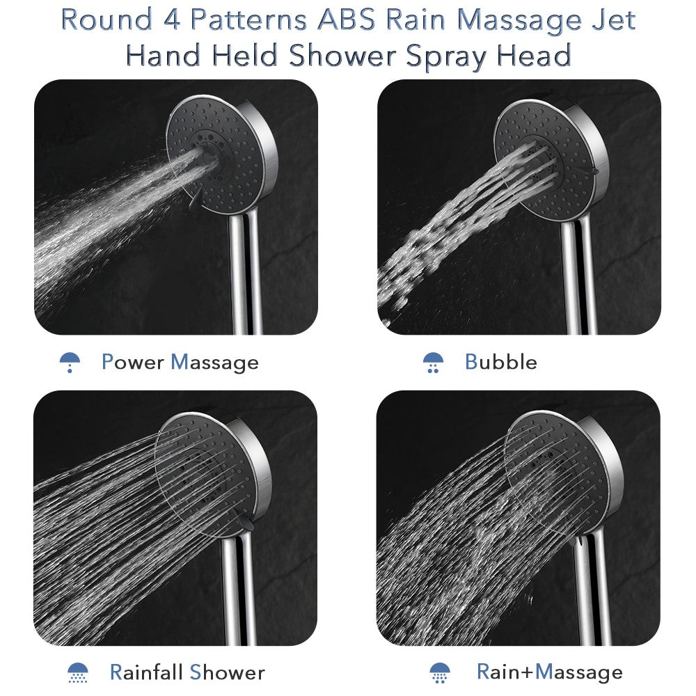 WELS Hand Held Shower Head 4-Mode Spray with Stop Function Bathroom Bath