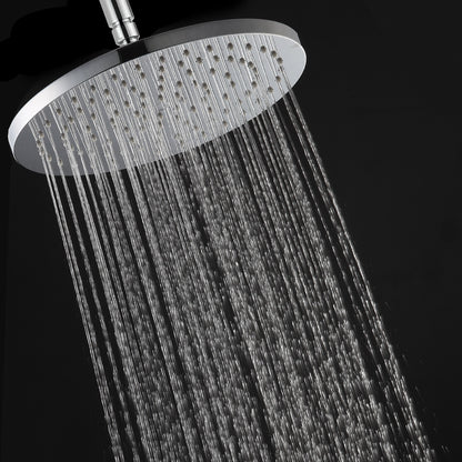 Decaura Rain Shower Head Gooseneck Shower Arm Chrome/Black Round/Square