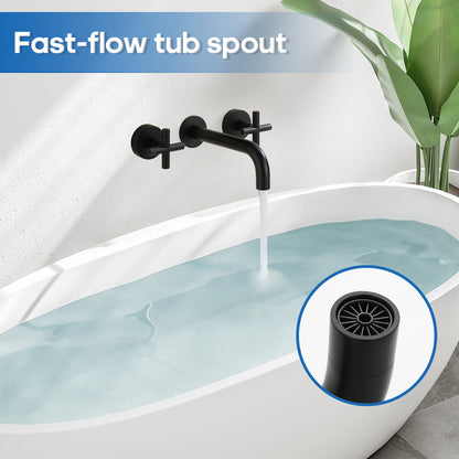 Decaura Bath Spout Wall Water Spout Basin Shower Mixer Taps Tapware Set Bathroom