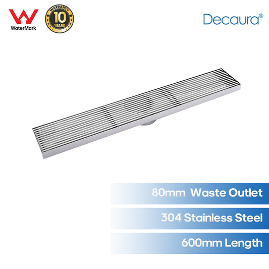 Shower Drain Grate Floor Waste Strip Linear 60/90/120cm Brushed SUS304