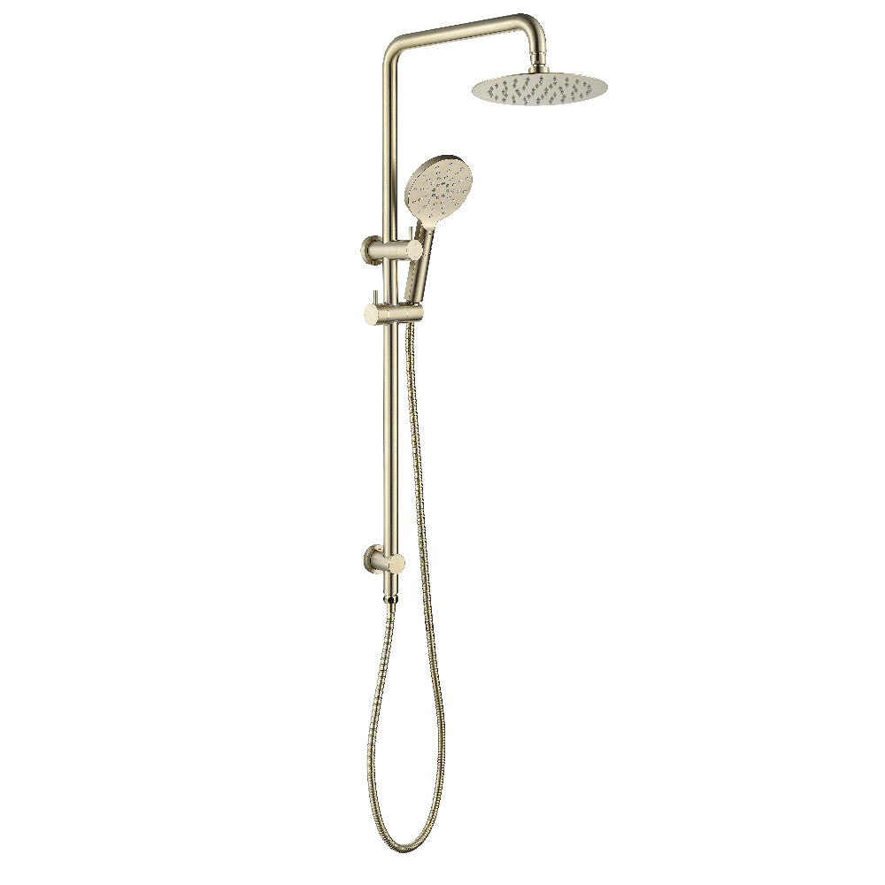 Decaura Shower Head Set Gooseneck Arm Brushed Gold/Black/Chrome Wall Tapware