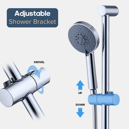 Decaura Hand Held Shower Head On Sliding Rail Set Shower Mixer Tap Wall Tapware