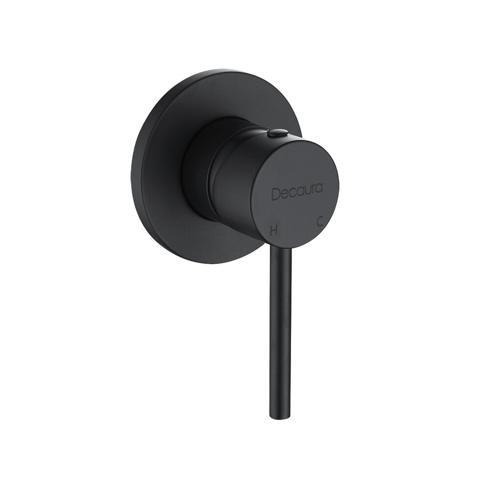 Decaura Basin Taps and Water Spout Set Bath Tub Spouts Outlet Wall Mount Black