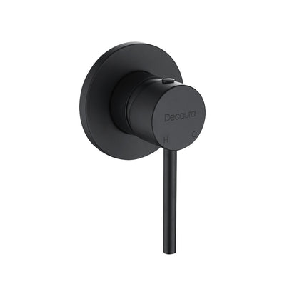 Decaura Basin Taps and Water Spout Set Bath Tub Spouts Outlet Wall Mount Black