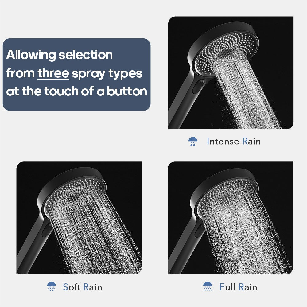 Decaura Hand Held Shower Head 3/4/5-Mode Spray Bathroom Round/Square Bathroom