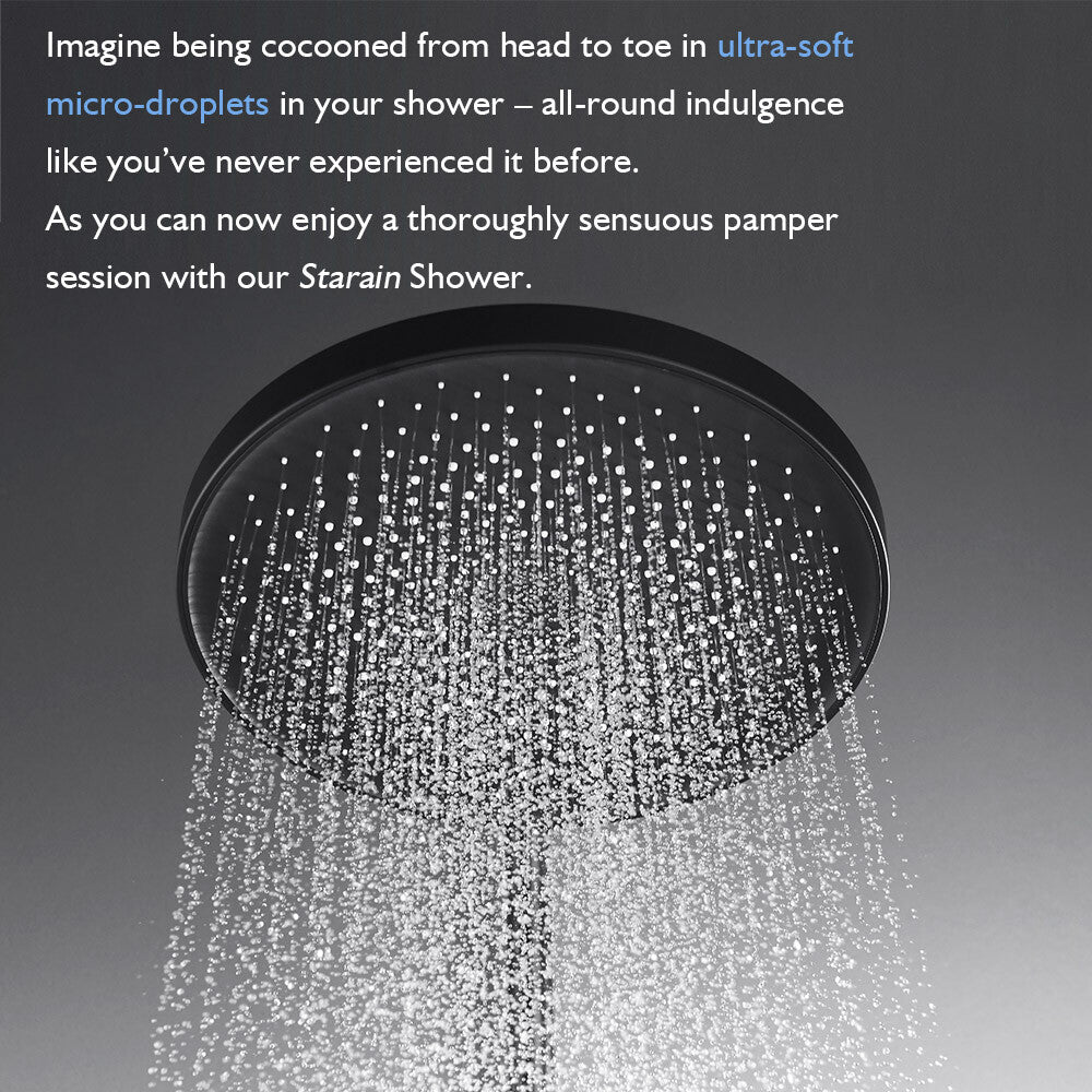 Decaura Rain Shower Head Gooseneck Shower Arm Chrome/Black Round/Square