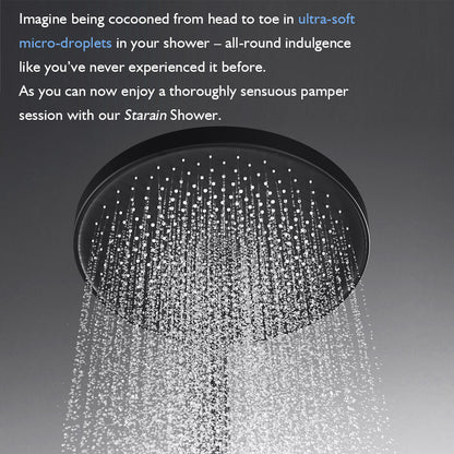 Decaura Rain Shower Head Gooseneck Shower Arm Chrome/Black Round/Square