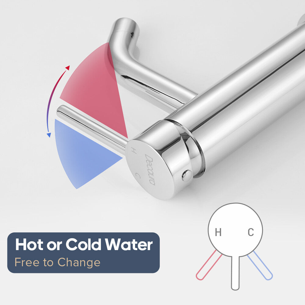 Decaura Bathroom Basin Mixer Tap Vanity Faucet Single Handle Tapware Tall/Small