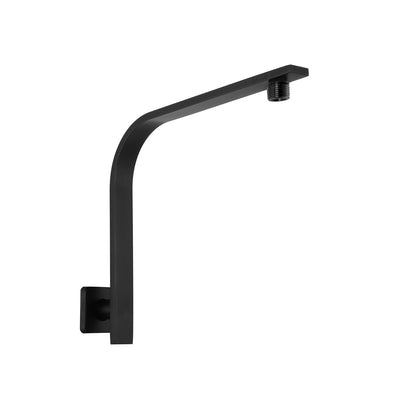 Decaura Gooseneck Shower Arm Black Square Bathroom Overhead 29cm in height
