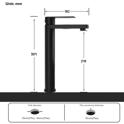 Decaura Bathroom Basin Sink Vanity Mixer Tap Black Chrome Brushed Gold