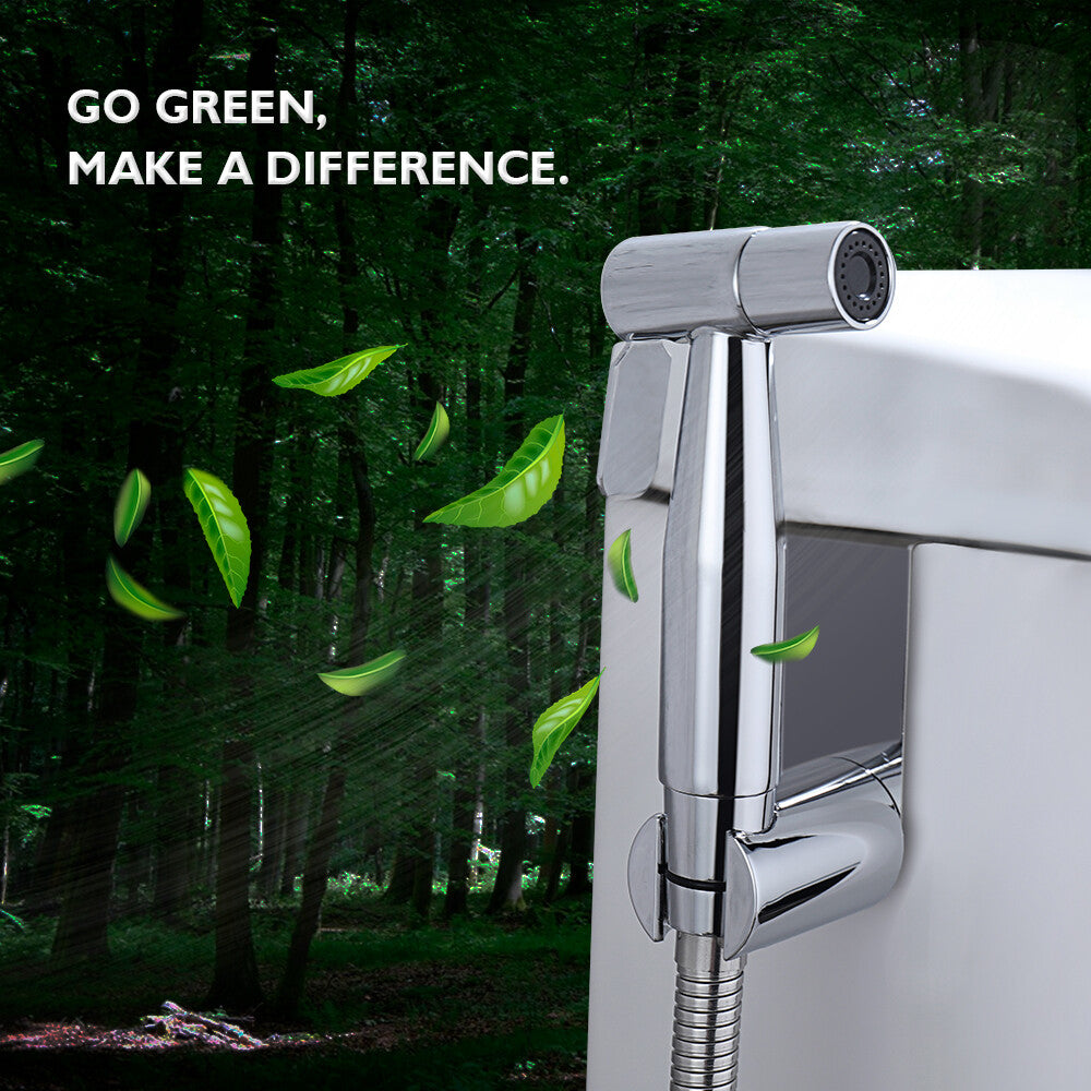 Decaura Bidet Spray Kit Handheld 2-Mode Sprayer Stainless Steel Shattaf Diverter
