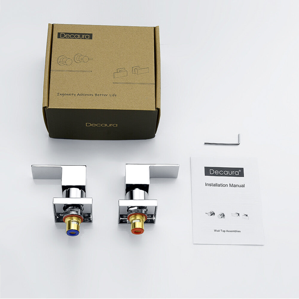 Decaura Shower Taps Brass Tapware Mixer Tap Brushed Gold/Black/Gunmetal/Nickel