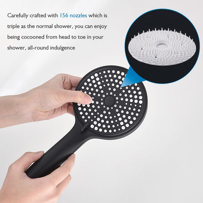 Decaura 10" Rain Shower Head Set Black Round Shower Mixer Tap Wall Tapware