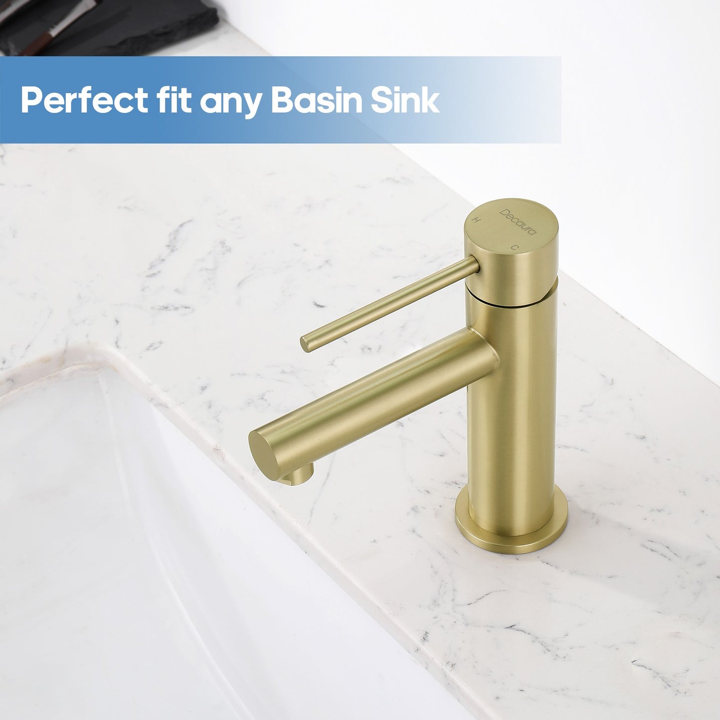 Decaura Bathroom Basin Mixer Tap Vanity Faucet Single Handle Tapware Tall/Small