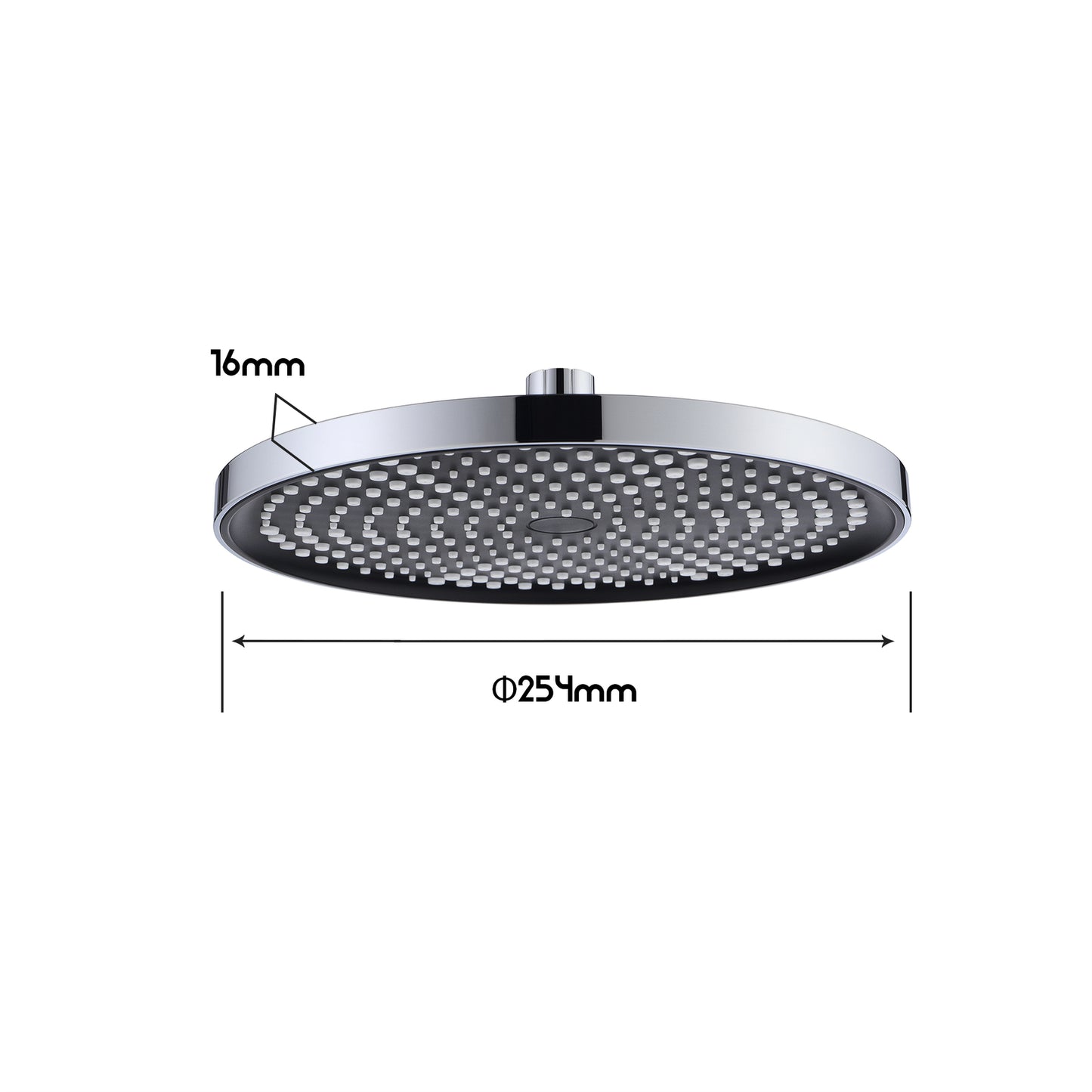 Decaura Rain Shower Head Gooseneck Shower Arm Chrome/Black Round/Square