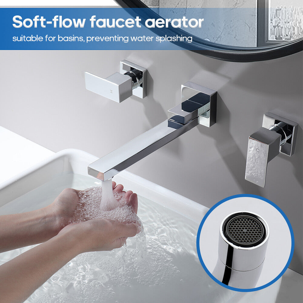 Decaura Bath Spout Wall Water Spout Basin Shower Mixer Taps Tapware Set Bathroom