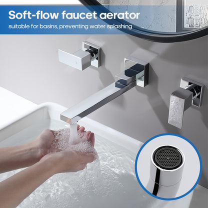 Decaura Bath Spout Wall Water Spout Basin Shower Mixer Taps Tapware Set Bathroom