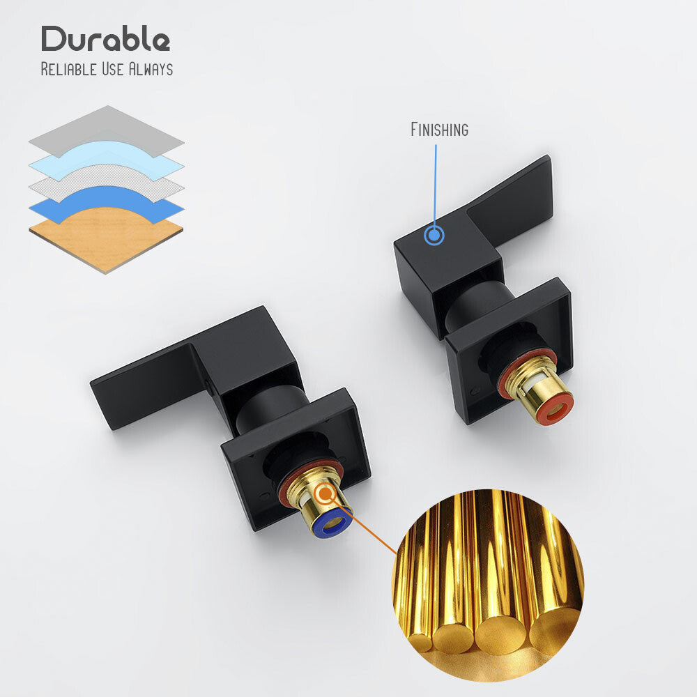 Decaura Shower Mixer Tap Square Brushed Gold/Chrome/Black Wall Mounted Tapware