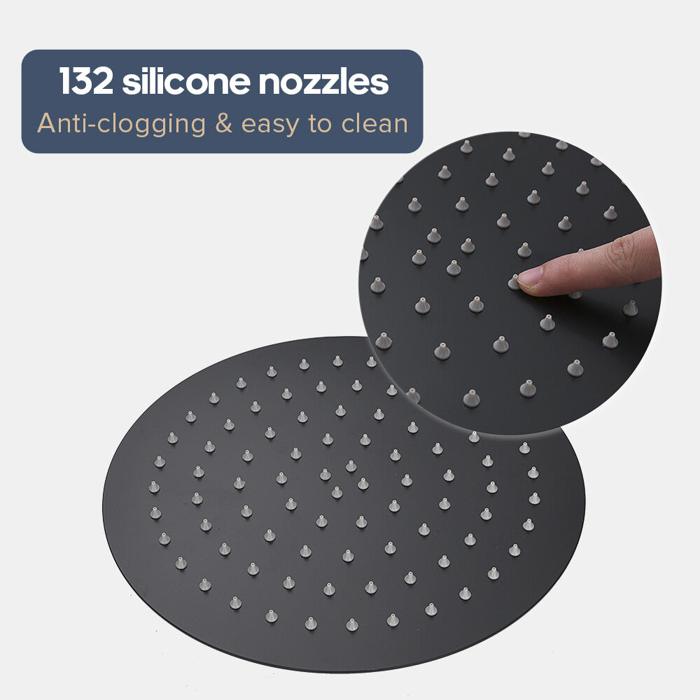 12 inch Rain Shower Head Ultra-thin 304 Stainless Steel Bathroom 2mm thick