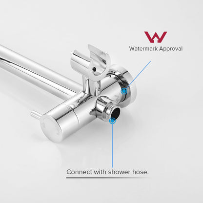 Decaura Shower Head Set 2 in 1 System Gooseneck Arm Wall Tapware Mixer Taps