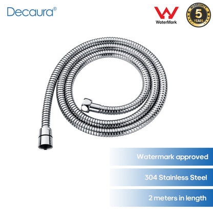 Decaura Flexible Shower Hose 1.5m/2m 304 Stainless Steel Gold/Chrome/Black