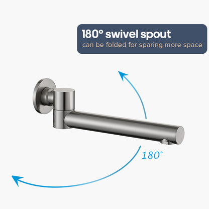 Decaura 180° swivel bath spout water spouts wall tapware mixer taps bathroom