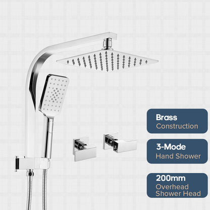 Decaura Shower Head Set 2 in 1 System Gooseneck Arm Wall Tapware Mixer Taps