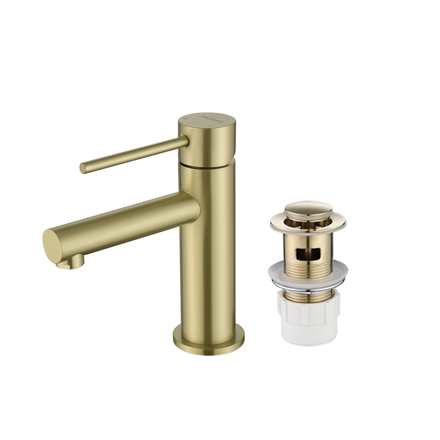 Decaura Bathroom Basin Mixer Tap with Pop Up Waste Chrome/Black/Brushed Gold