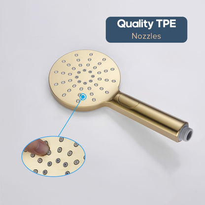 Decaura Hand Held Shower Head 3/4/5-Mode Spray Bathroom Round/Square Bathroom