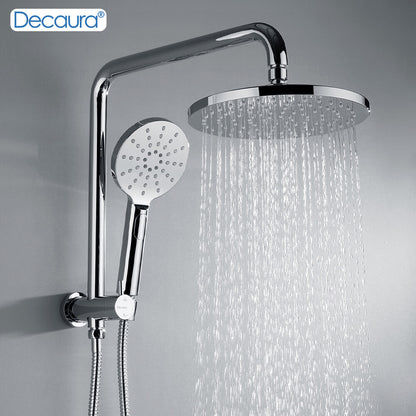 Decaura Shower Head Set 2 in 1 System Gooseneck Arm Wall Tapware Mixer Taps