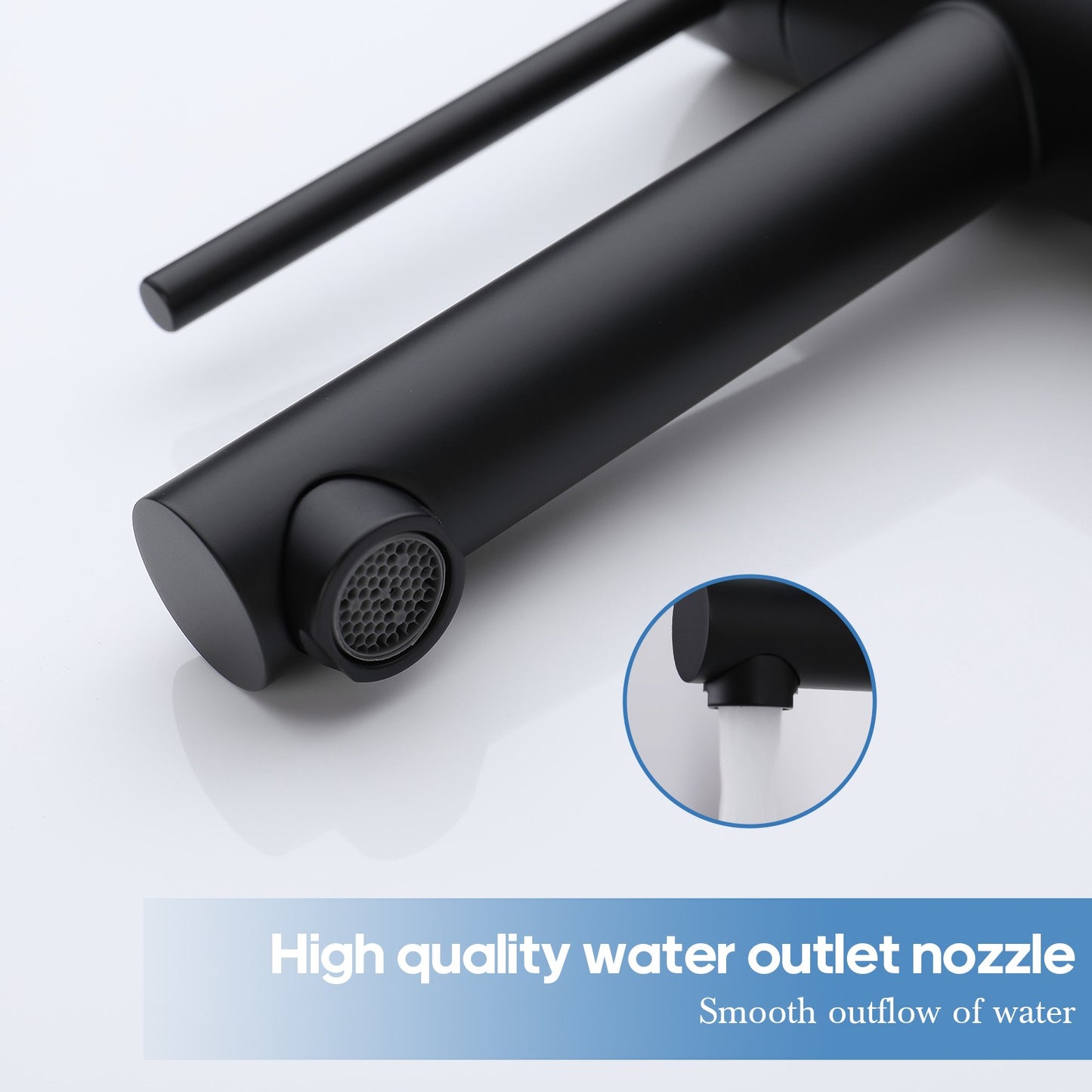 Decaura Bathroom Basin Mixer Tap Stainless Steel Round Chrome/Brushed/Black/Gold