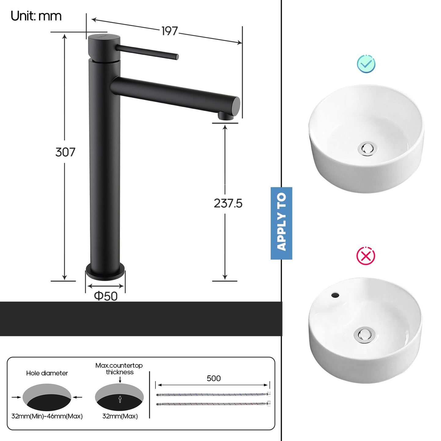 Decaura Bathroom Basin Mixer Tap with Pop Up Waste Chrome/Black/Brushed Gold
