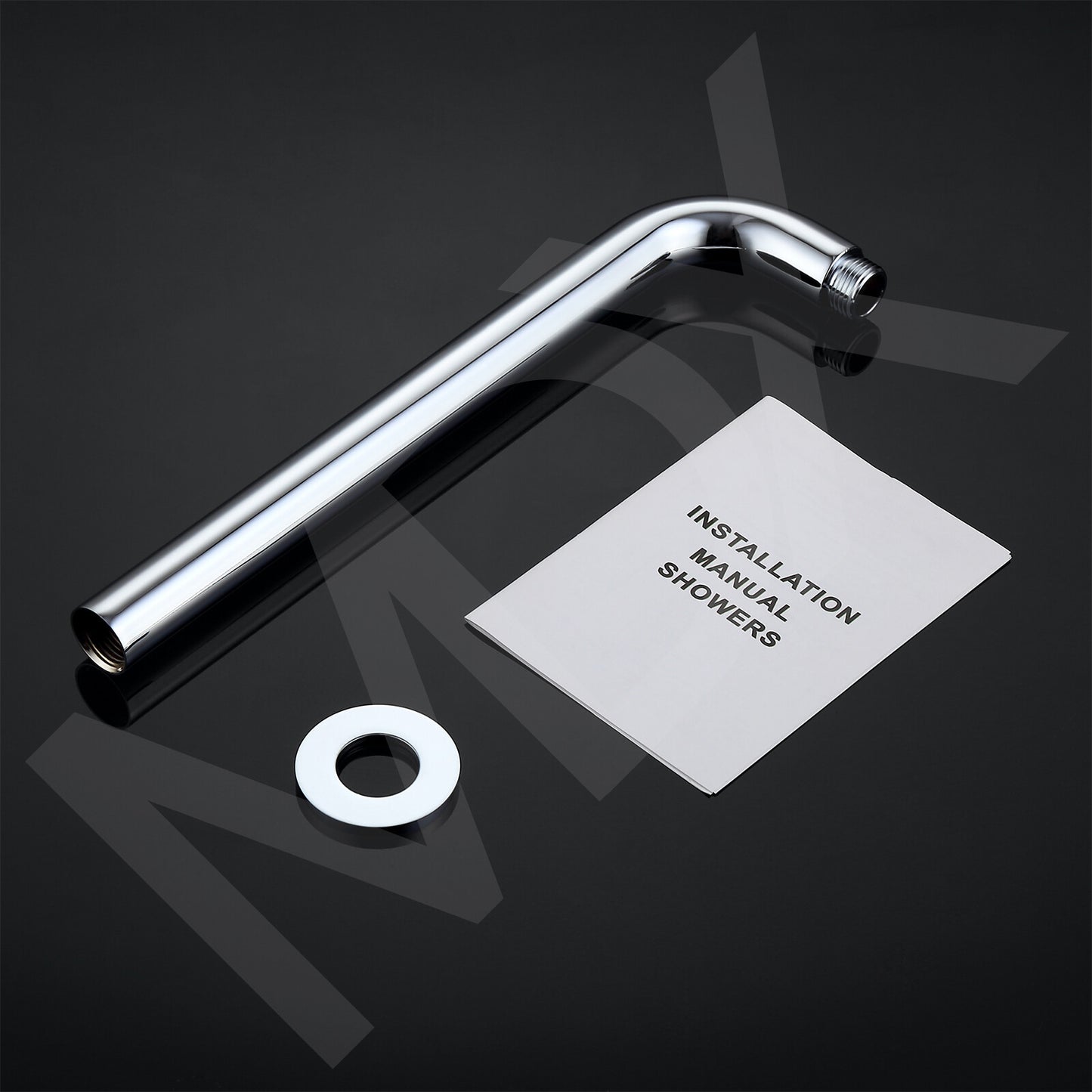 40cm Shower Arm Extension Wall Mounted round Chrome for Rain Shower Head