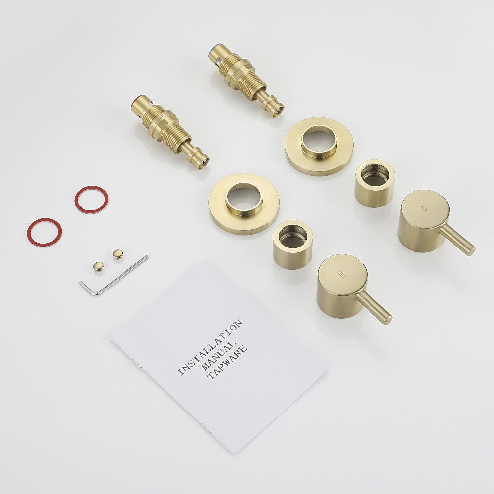 Decaura Shower Taps Brass Tapware Mixer Tap Brushed Gold/Black/Gunmetal/Nickel