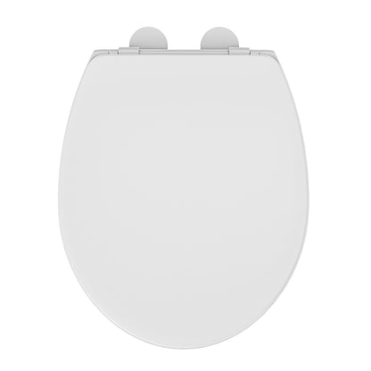 AQUATIZ Round Toilet Seat with Built-in Potty Training Seat, 2-in-1 Family Toile