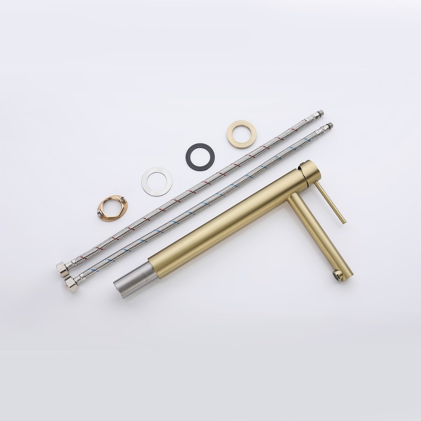 Decaura Bathroom Basin Mixer Tap Stainless Steel Round Chrome/Brushed/Black/Gold