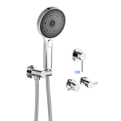 Decaura Shower Handset Hand Held Shower Head Set Chrome 13mm Spray Shower Taps