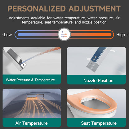 AQUATIZ D-Shape Smart Heated Bidet Toilet Seat AQ1101