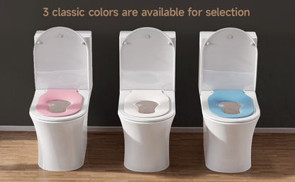 AQUATIZ D-Shaped Family Toilet Seat with Built-in Potty Training Seat Child Seat