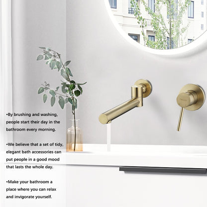 Decaura Bath Spout Wall Water Spout Basin Shower Mixer Taps Tapware Set Bathroom